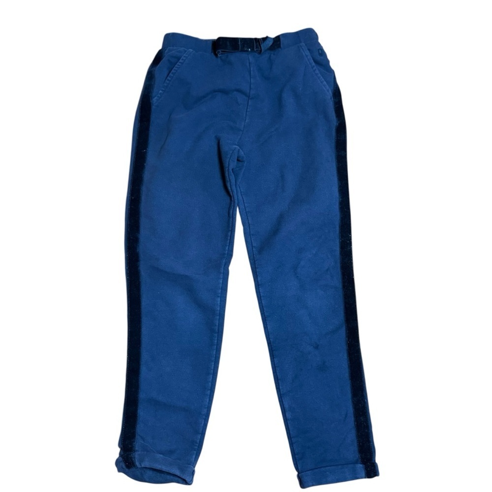 Okaidi Kids Navy Long Sweatpants with Velvet Side Stripe – Size 8Y